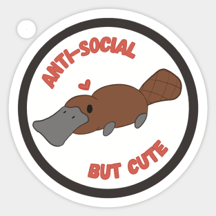 Anti-Social Platypus Sticker